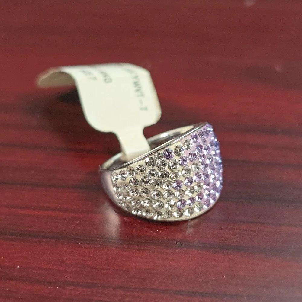SS White Tanzanite‎ Crystal Ring 925 Sterling Silver Size 7 NWT